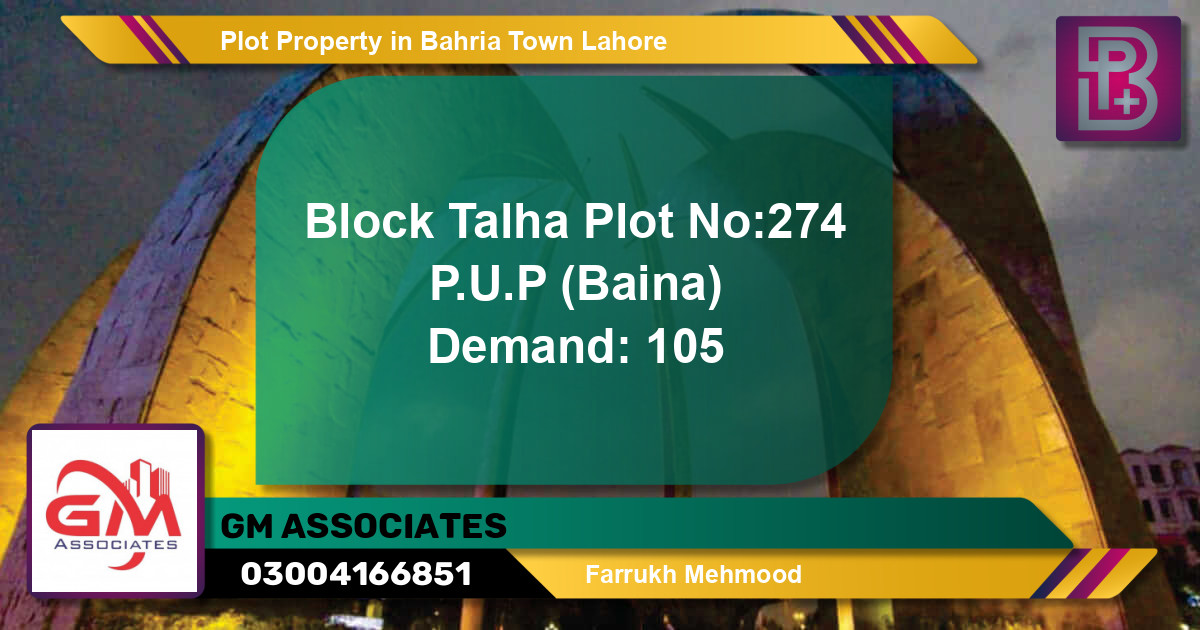 Residential Plot for Sale in Bahria Town, Lahore - (BP-55026)