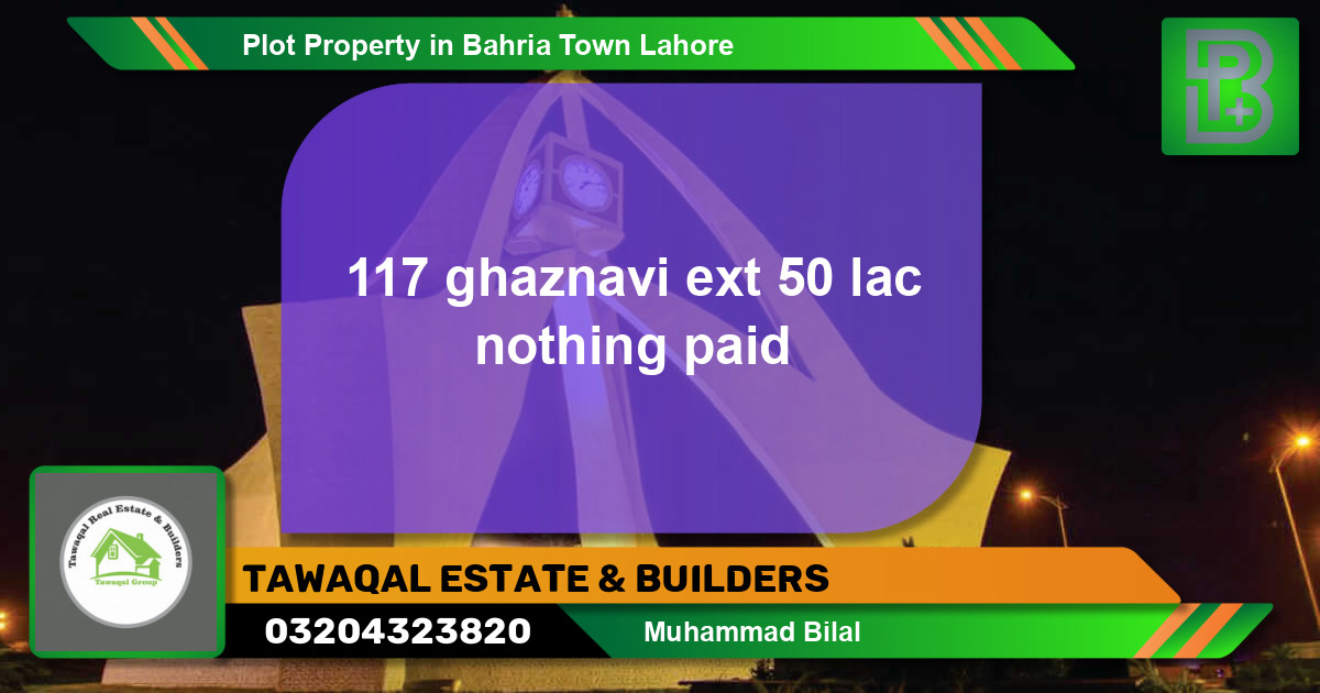 Residential Plot for Sale in Bahria Town, Lahore - (BP-55042)