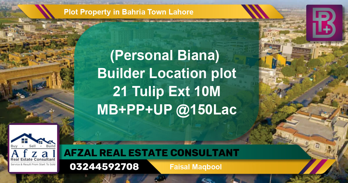 Residential Plot for Sale in Bahria Town, Lahore - (BP-55047)