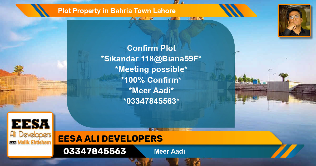 Residential Plot for Sale in Bahria Town, Lahore - (BP-55049)