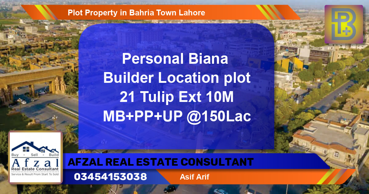 Residential Plot for Sale in Bahria Town, Lahore - (BP-55059)