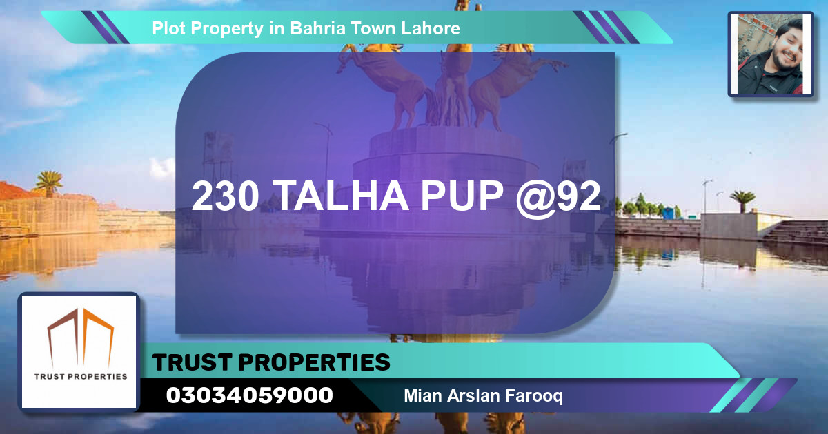 Residential Plot for Sale in Bahria Town, Lahore - (BP-55065)