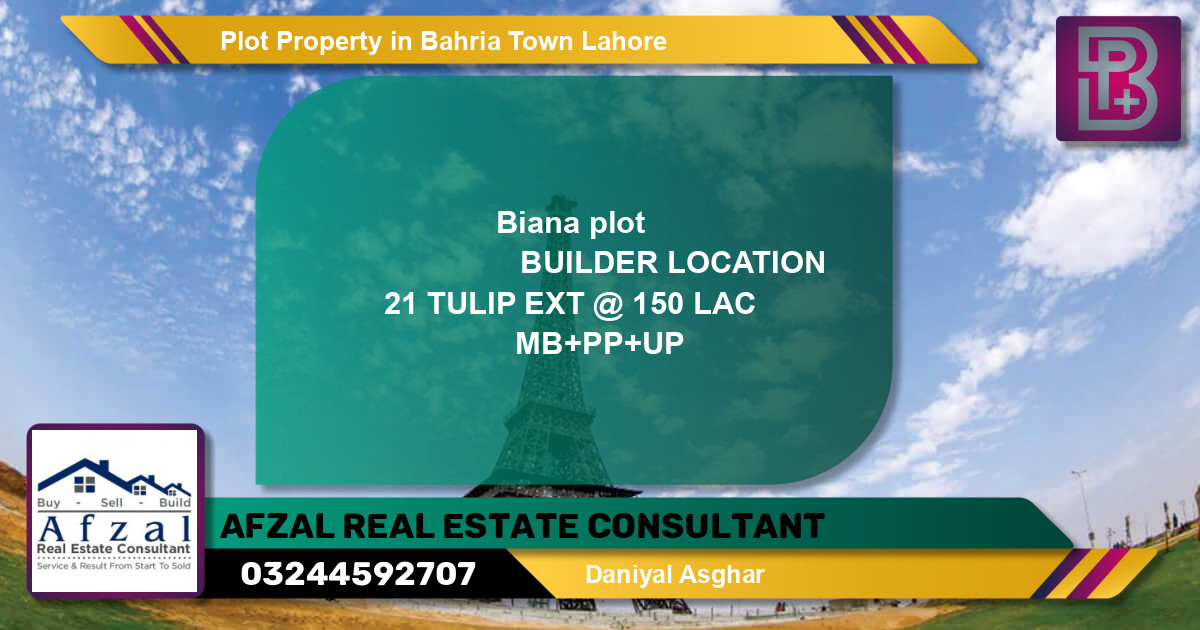 Residential Plot for Sale in Bahria Town, Lahore - (BP-55069)