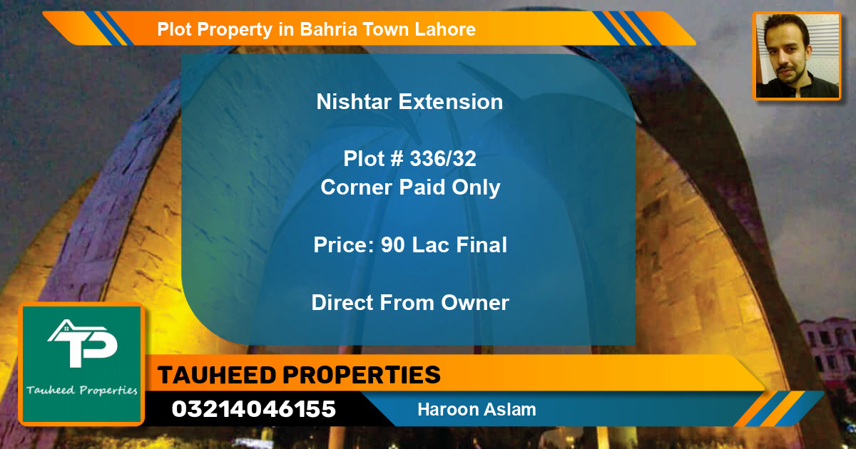 Residential Plot for Sale in Bahria Town, Lahore - (BP-55125)