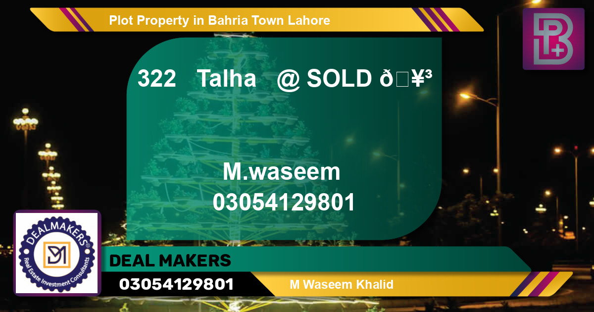 Residential Plot for Sale in Bahria Town, Lahore - (BP-55132)