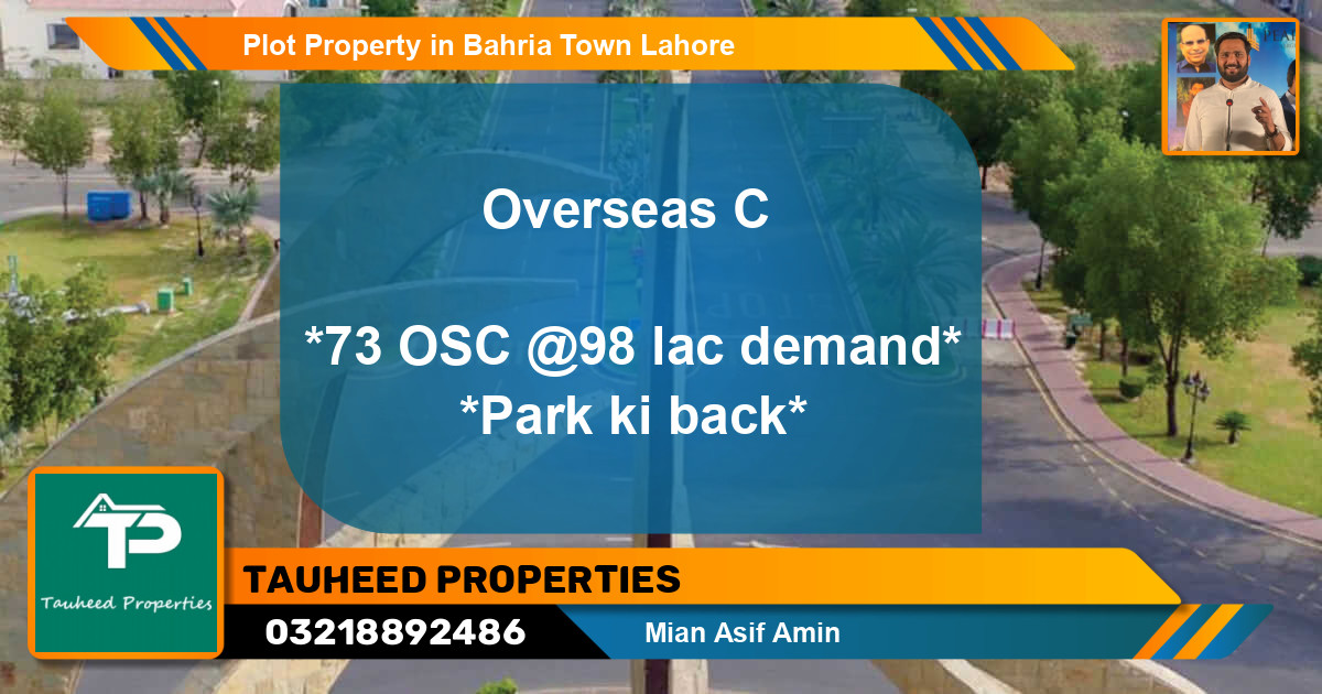 Residential Plot for Sale in Bahria Town, Lahore - (BP-55139)