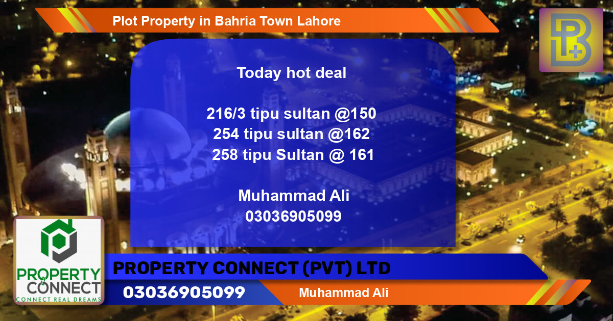 Residential Plot for Sale in Bahria Town, Lahore - (BP-55147)