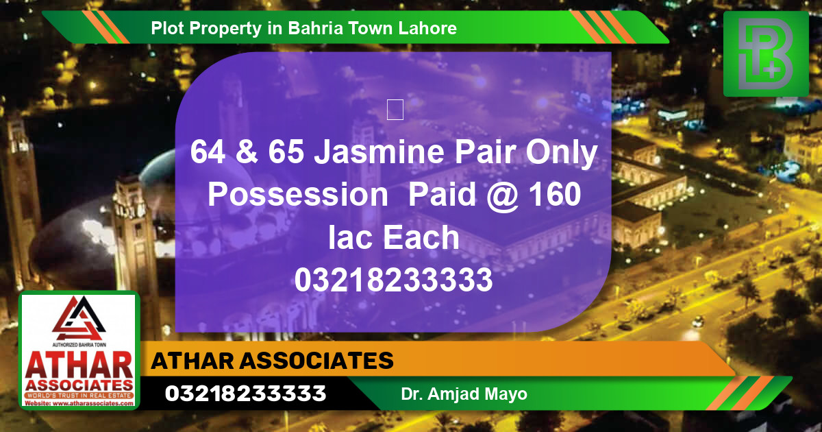 Residential Plot for Sale in Bahria Town, Lahore - (BP-55157)