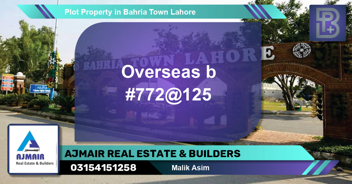 Residential Plot for Sale in Bahria Town, Lahore - (BP-55191)