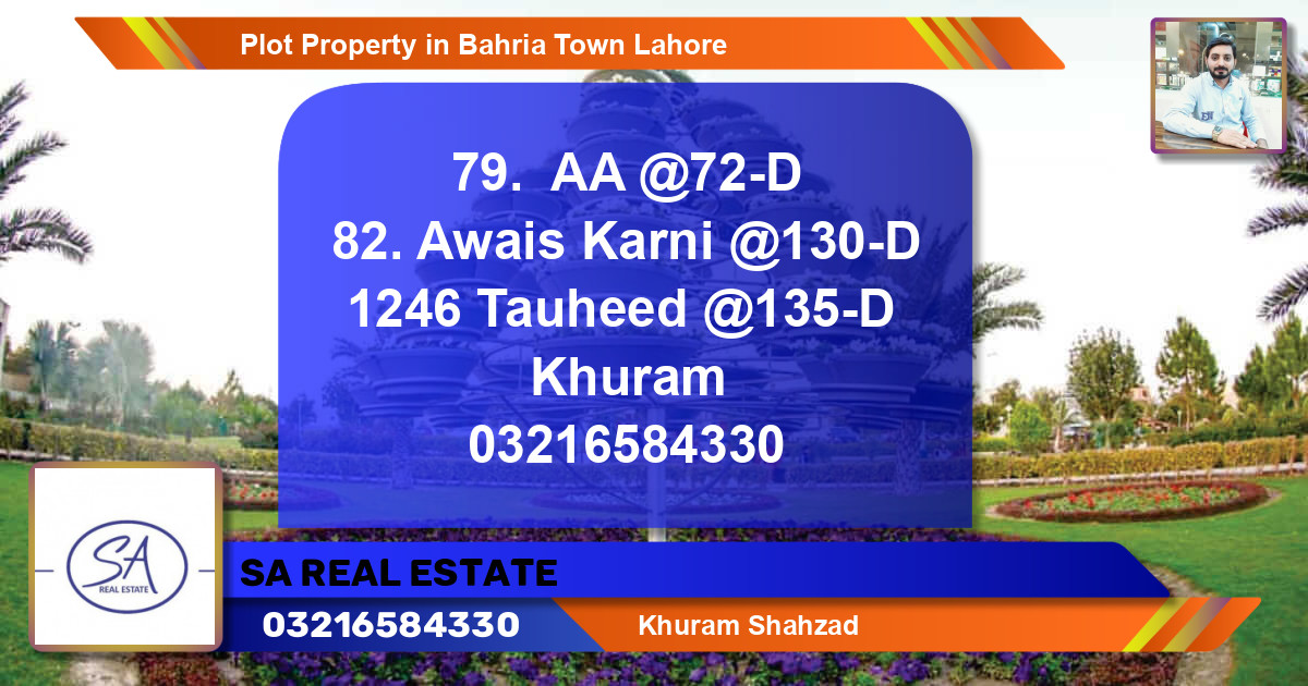 Residential Plot for Sale in Bahria Town, Lahore - (BP-55224)