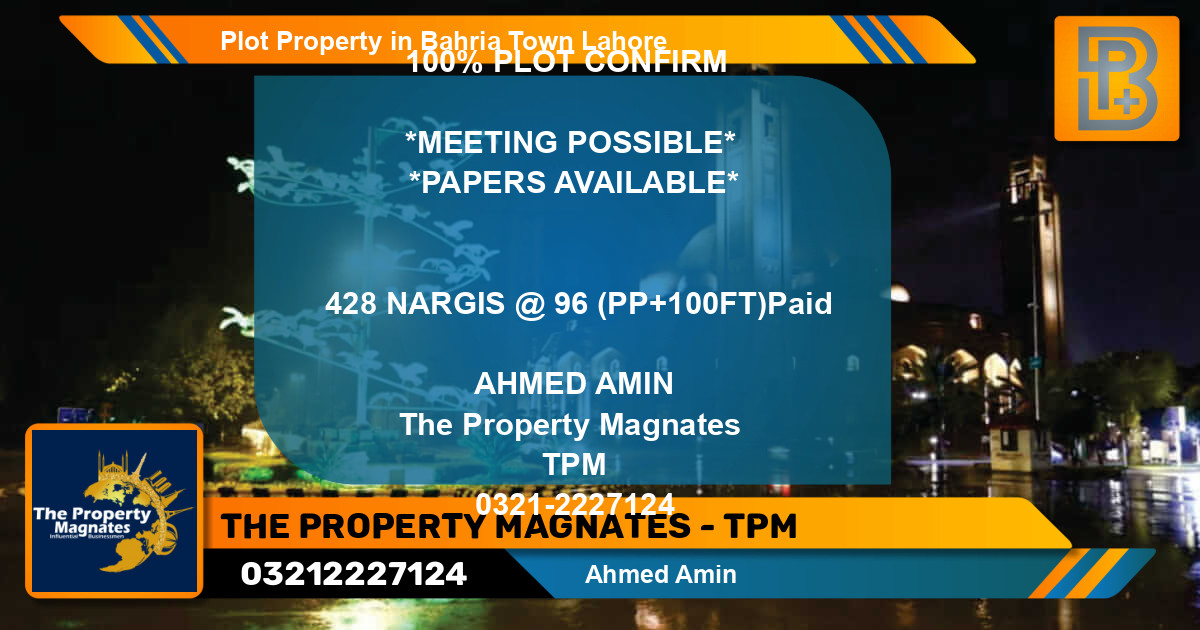 Residential Plot for Sale in Bahria Town, Lahore - (BP-55259)