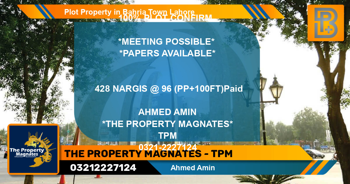 Residential Plot for Sale in Bahria Town, Lahore - (BP-55263)