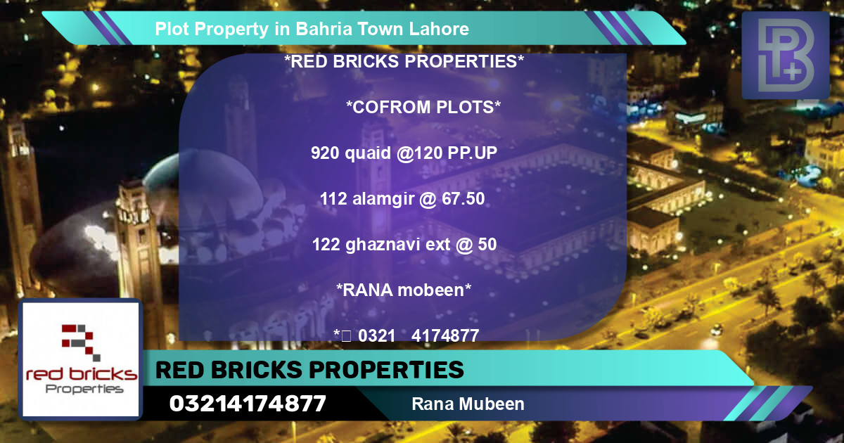 Residential Plot for Sale in Bahria Town, Lahore - (BP-55313)