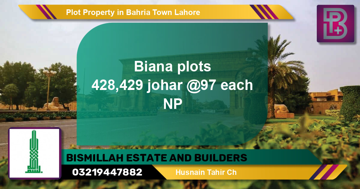 Residential Plot for Sale in Bahria Town, Lahore - (BP-55337)