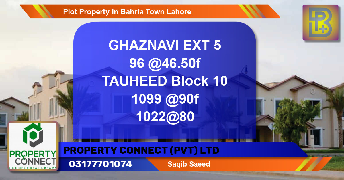 Residential Plot for Sale in Bahria Town, Lahore - (BP-55367)