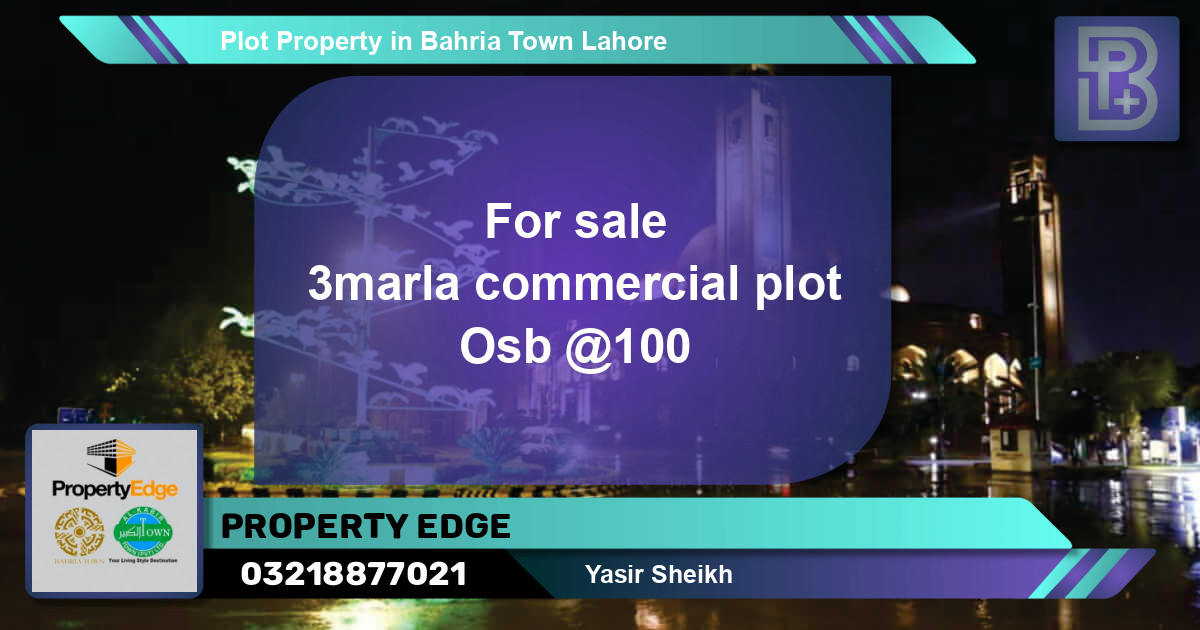 Commercial Plot for Sale in Bahria Town, Lahore - (BP-55370)