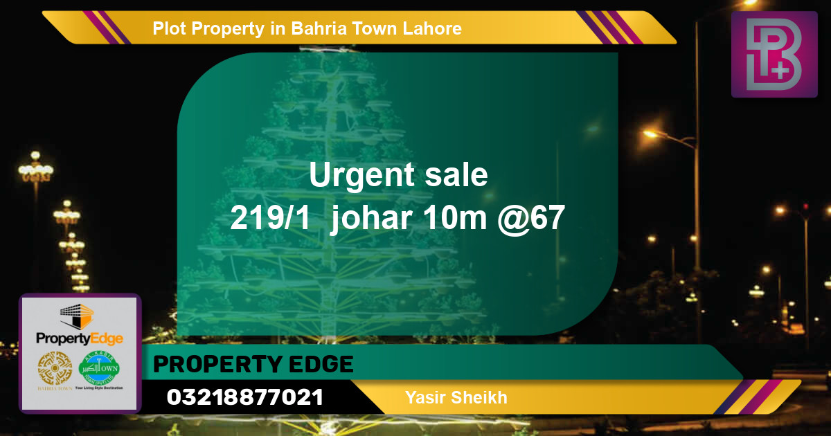 Residential Plot for Sale in Bahria Town, Lahore - (BP-55374)