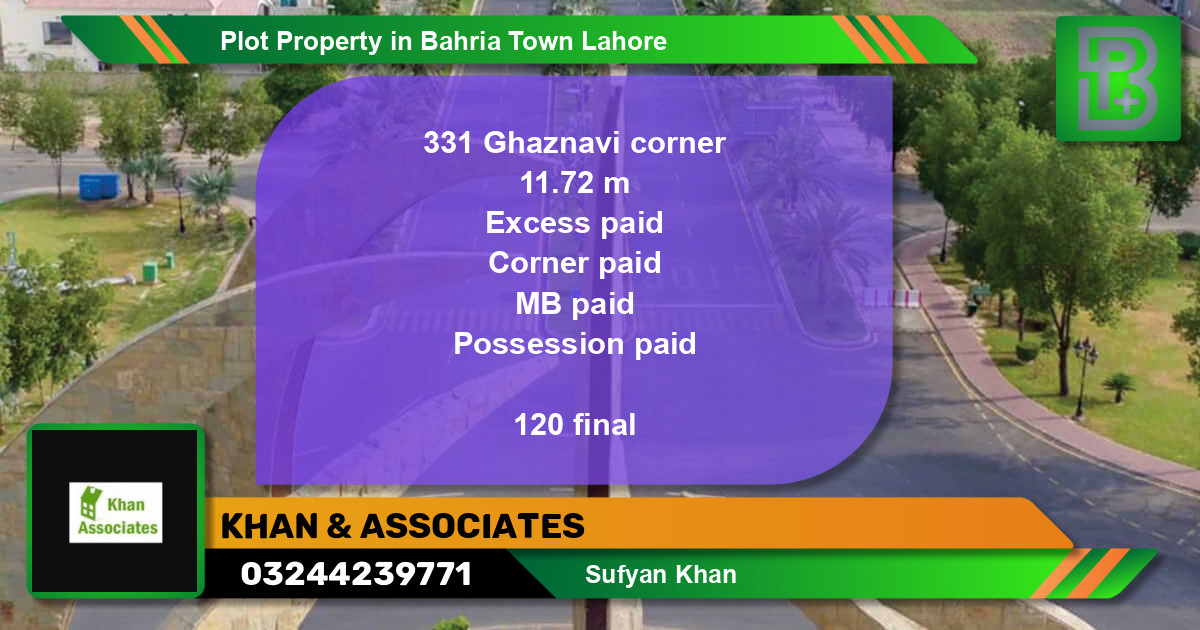 Residential Plot for Sale in Bahria Town, Lahore - (BP-55399)