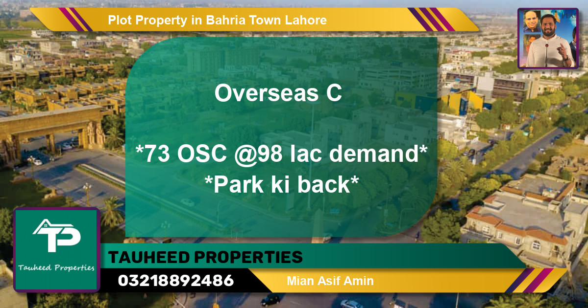 Residential Plot for Sale in Bahria Town, Lahore - (BP-55403)