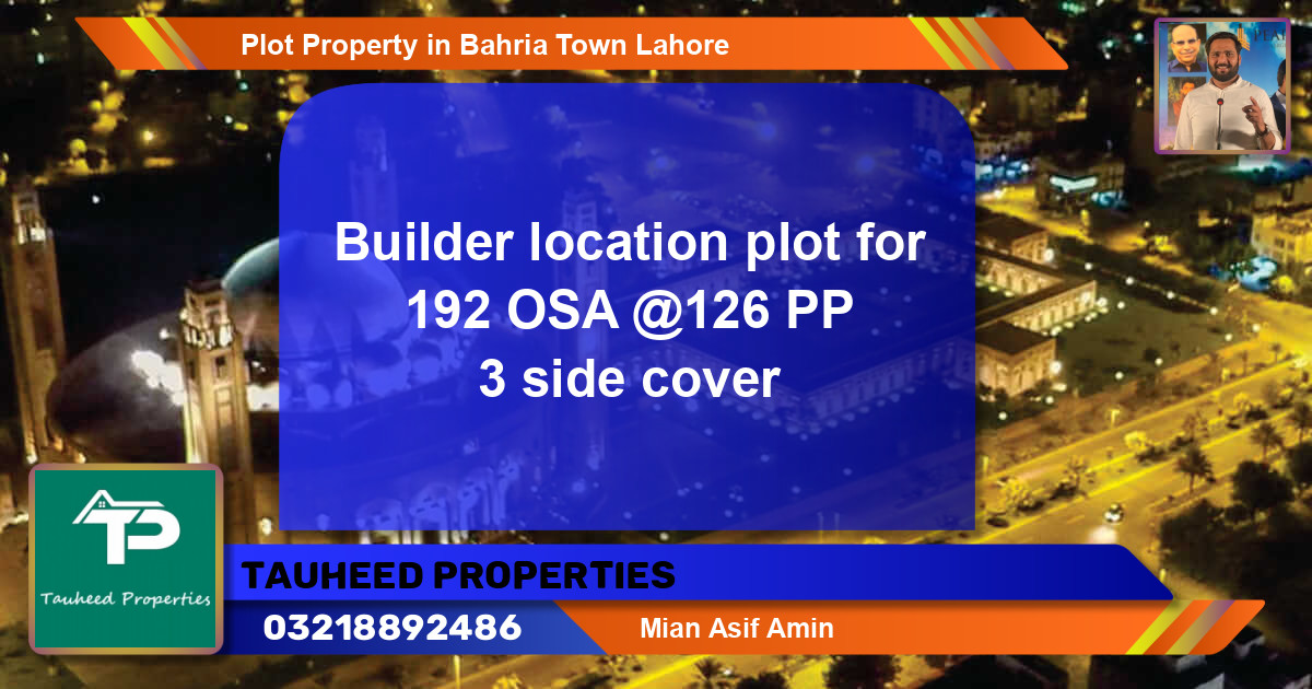 Residential Plot for Sale in Bahria Town, Lahore - (BP-55404)