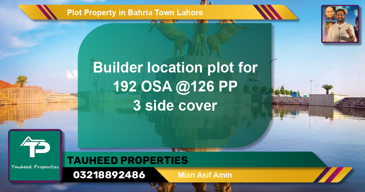 Residential Plot for Sale in Bahria Town, Lahore - (BP-55406)