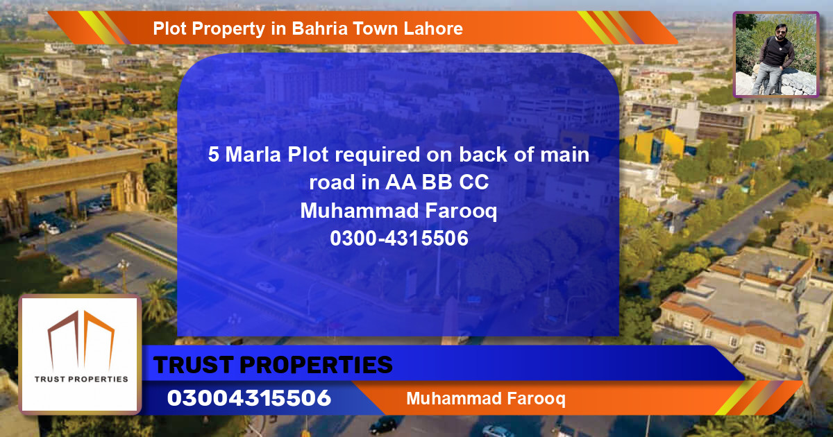 Residential Plot for Sale in Bahria Town, Lahore - (BP-55443)