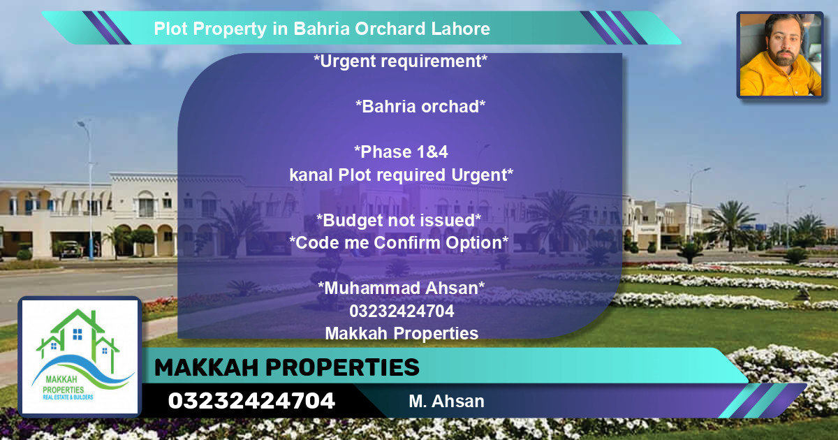 Residential Plot for Sale in Bahria Orchard, Lahore - (BP-55452)