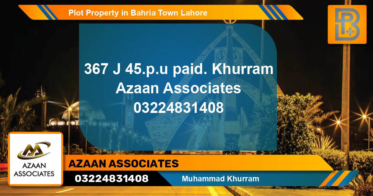 Residential Plot for Sale in Bahria Town, Lahore - (BP-55493)