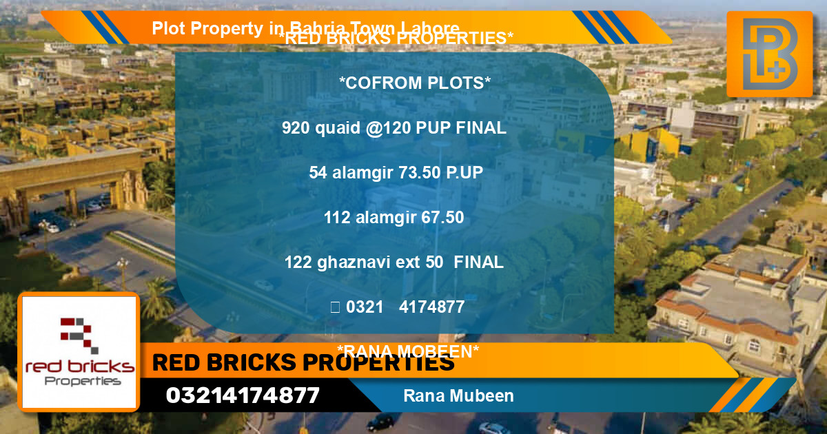 Residential Plot for Sale in Bahria Town, Lahore - (BP-55507)