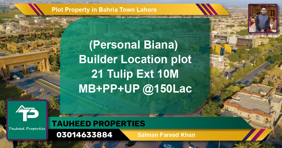 Residential Plot for Sale in Bahria Town, Lahore - (BP-55511)