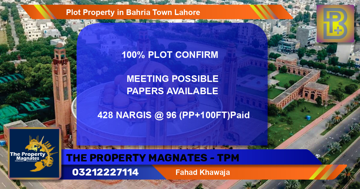 Residential Plot for Sale in Bahria Town, Lahore - (BP-55513)