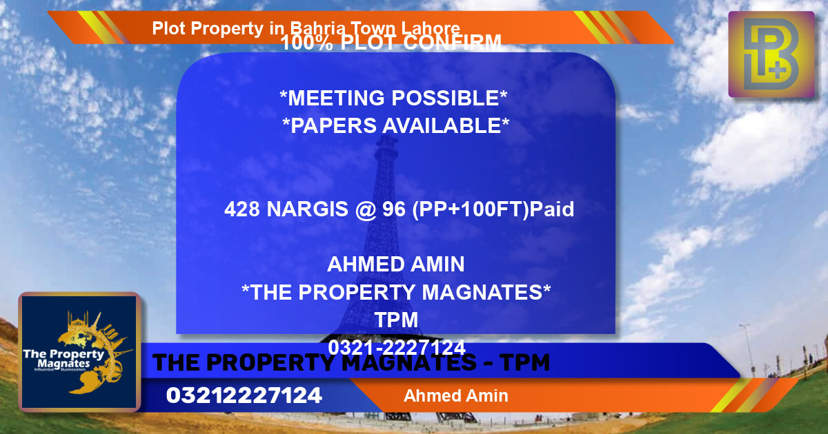 Residential Plot for Sale in Bahria Town, Lahore - (BP-55539)
