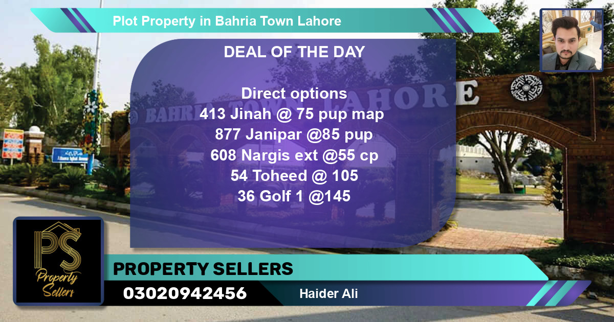 Residential Plot for Sale in Bahria Town, Lahore - (BP-55545)