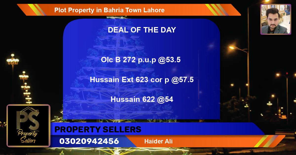 Residential Plot for Sale in Bahria Town, Lahore - (BP-55548)