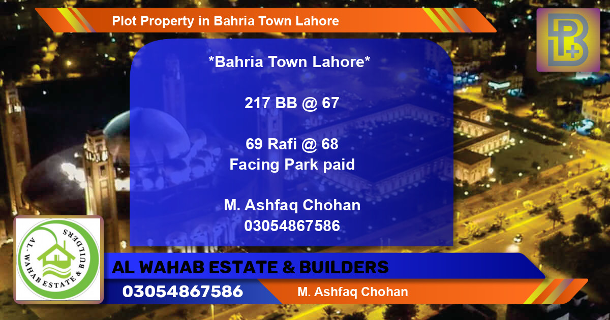 Residential Plot for Sale in Bahria Town, Lahore - (BP-55560)