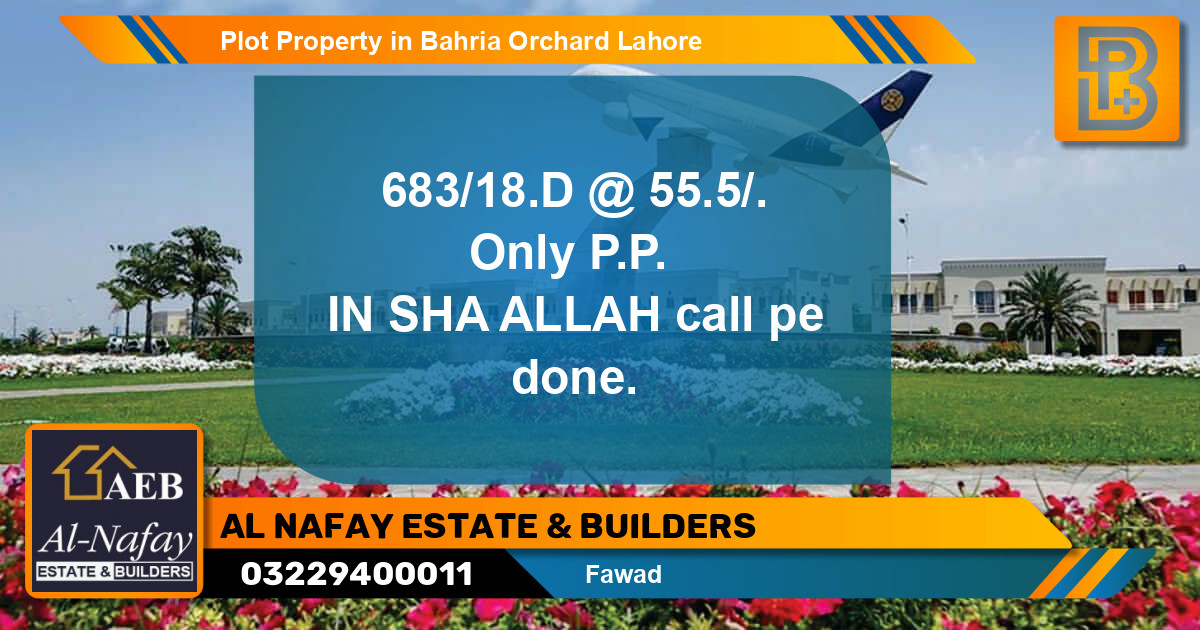 Residential Plot for Sale in Bahria Orchard, Lahore - (BP-55563)