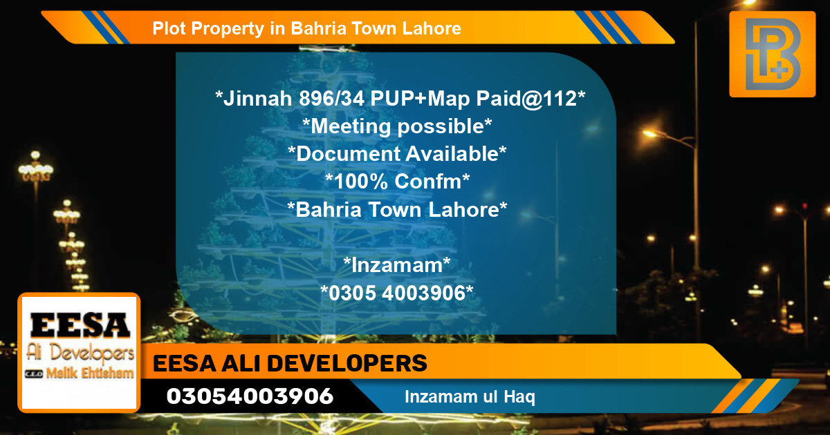Residential Plot for Sale in Bahria Town, Lahore - (BP-55580)