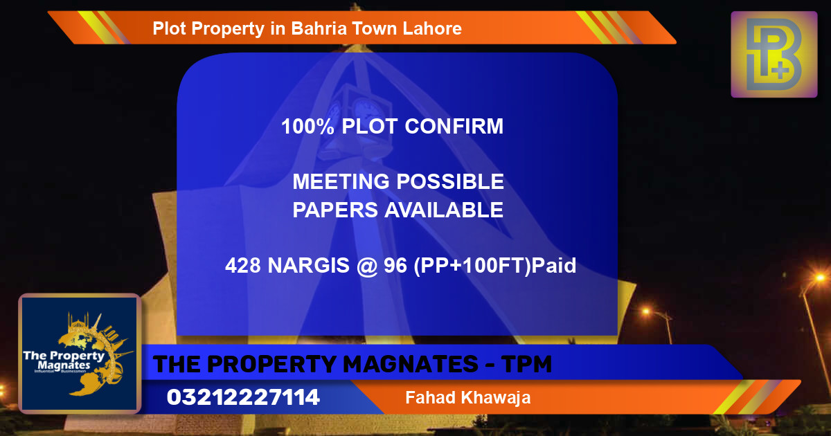 Residential Plot for Sale in Bahria Town, Lahore - (BP-55599)