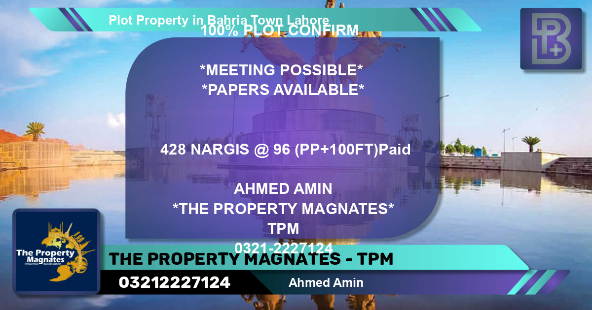 Residential Plot for Sale in Bahria Town, Lahore - (BP-55605)