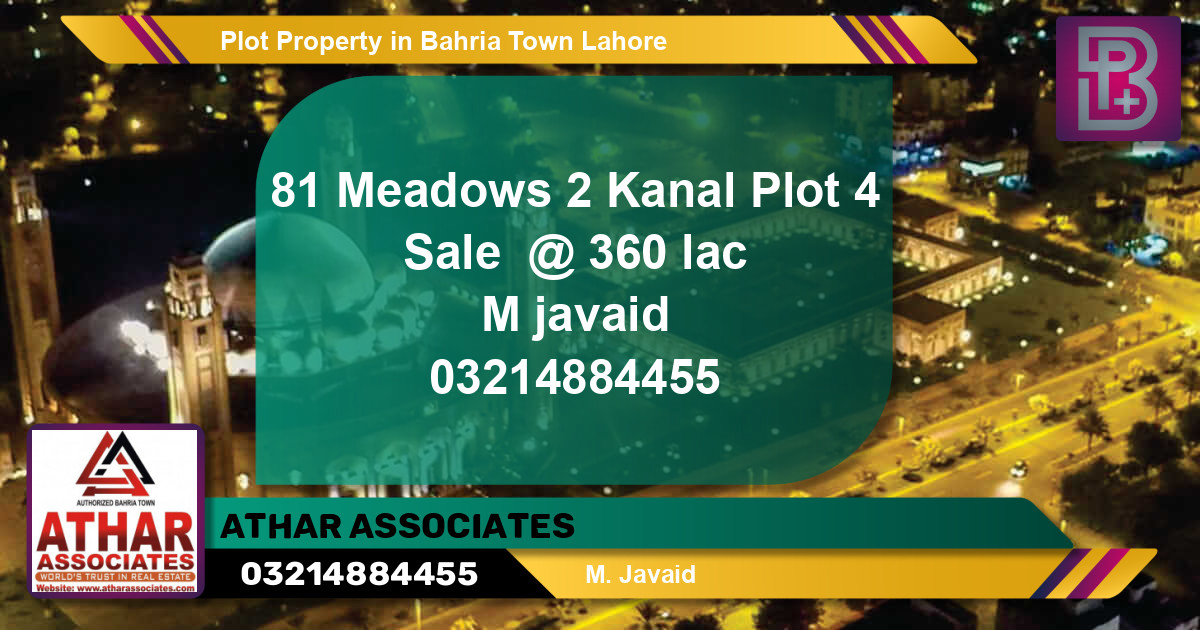 Residential Plot for Sale in Bahria Town, Lahore - (BP-55650)