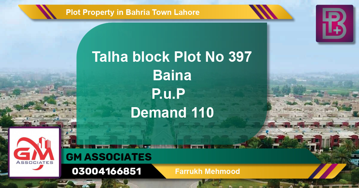 Residential Plot for Sale in Bahria Town, Lahore - (BP-55658)