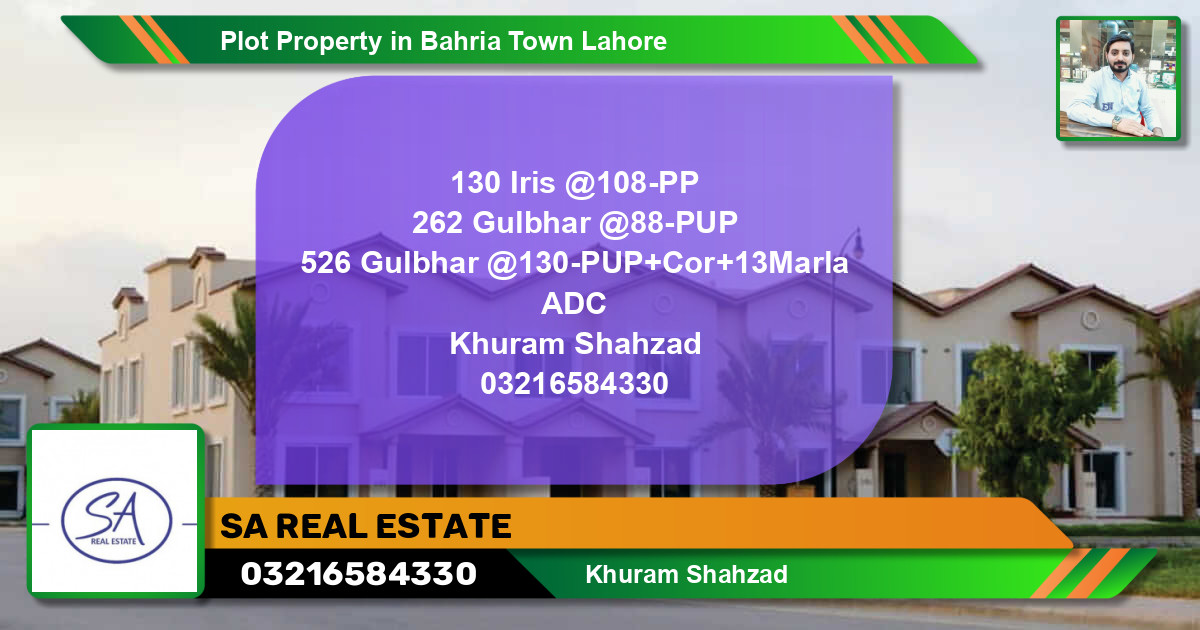 Residential Plot for Sale in Bahria Town, Lahore - (BP-55675)