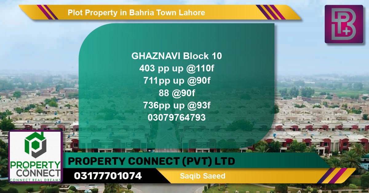 Residential Plot for Sale in Bahria Town, Lahore - (BP-55697)