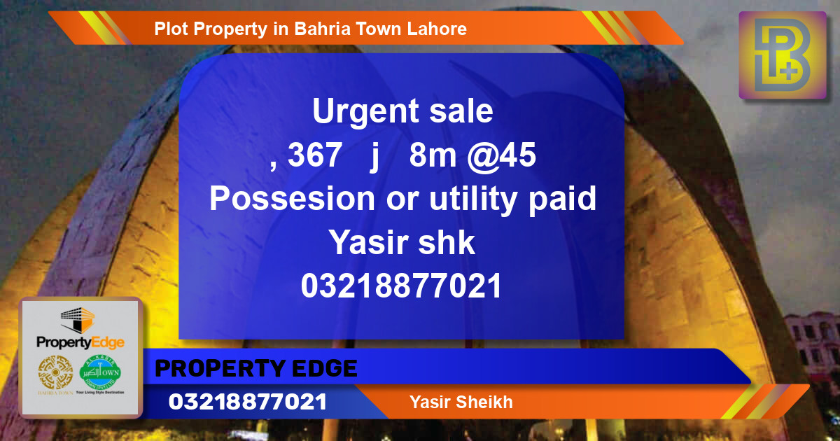 Residential Plot for Sale in Bahria Town, Lahore - (BP-55703)