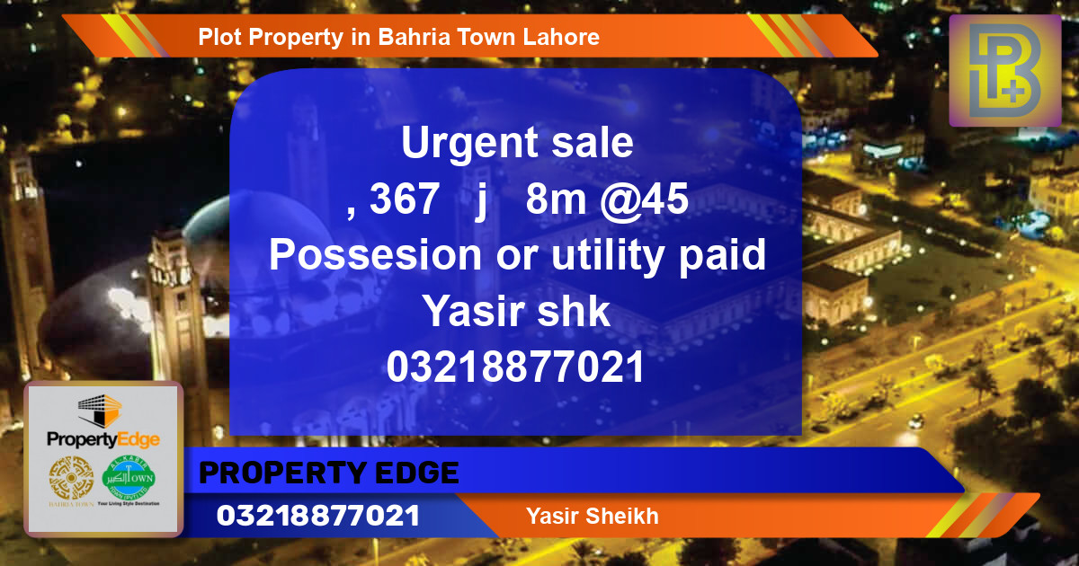 Residential Plot for Sale in Bahria Town, Lahore - (BP-55705)