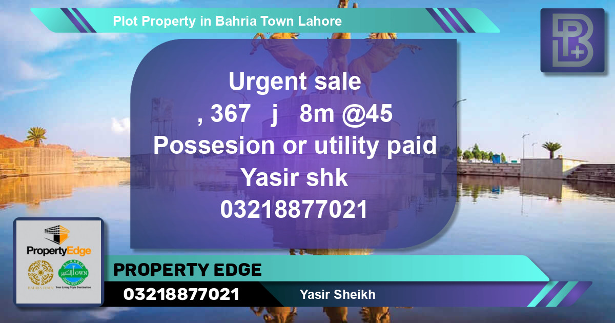 Residential Plot for Sale in Bahria Town, Lahore - (BP-55706)