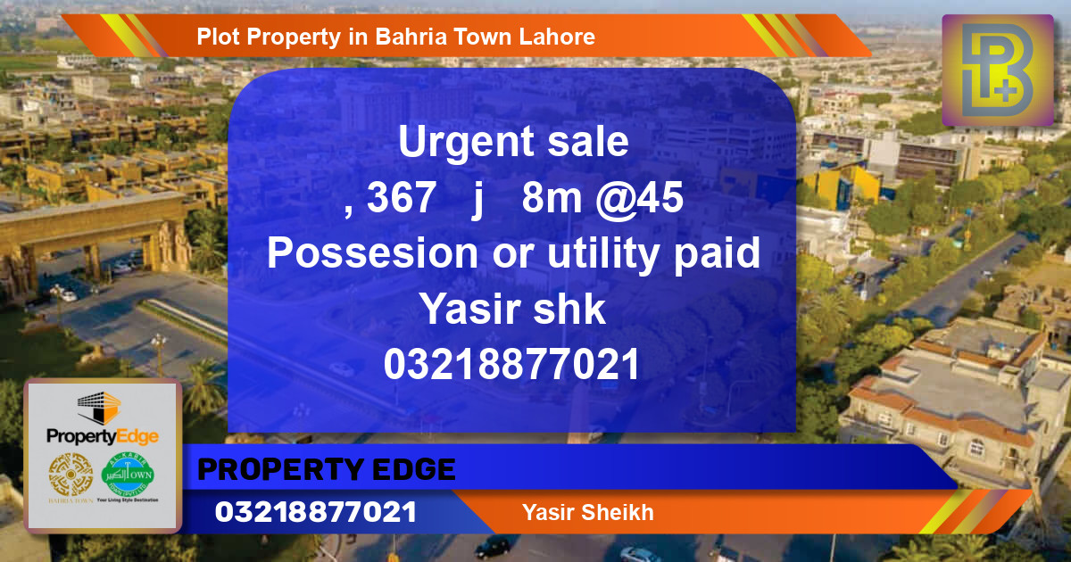 Residential Plot for Sale in Bahria Town, Lahore - (BP-55707)