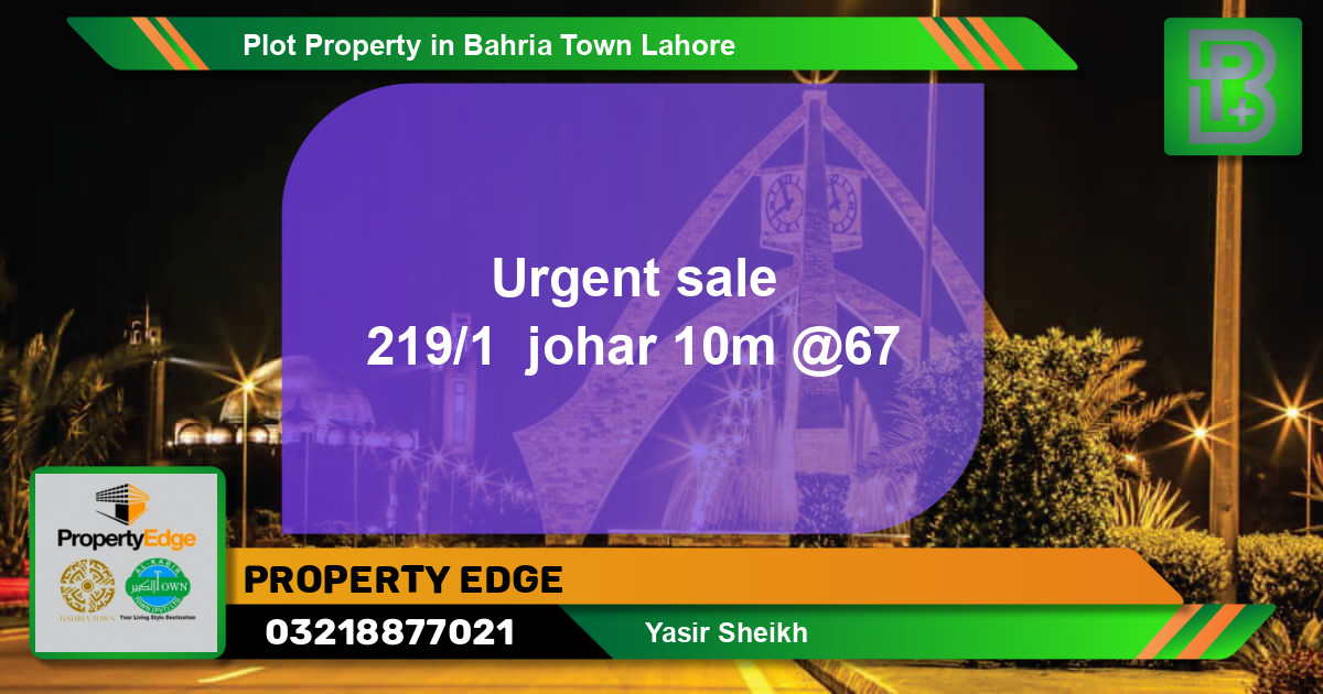 Residential Plot for Sale in Bahria Town, Lahore - (BP-55710)