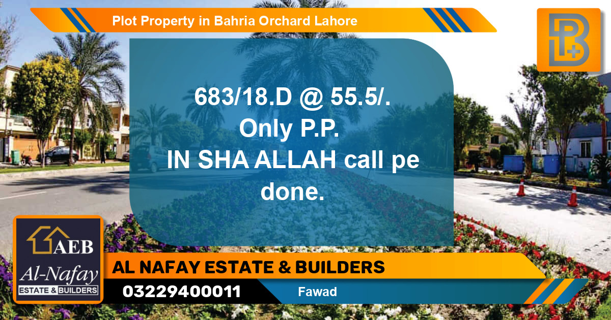 Residential Plot for Sale in Bahria Orchard, Lahore - (BP-55726)
