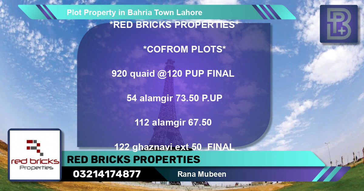 Residential Plot for Sale in Bahria Town, Lahore - (BP-55731)